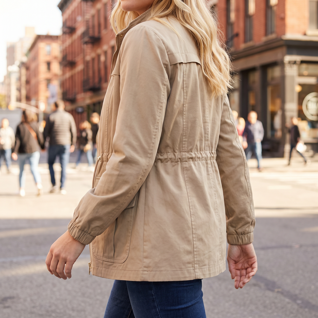 Harlow | Casual Utility Jacket with Drawstring Waist