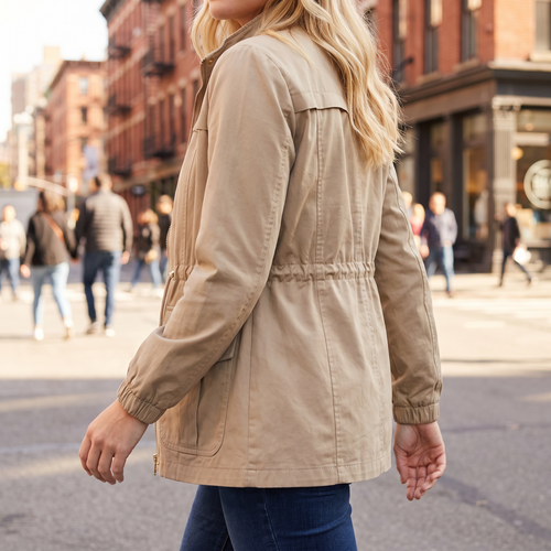 Harlow | Casual Utility Jacket with Drawstring Waist