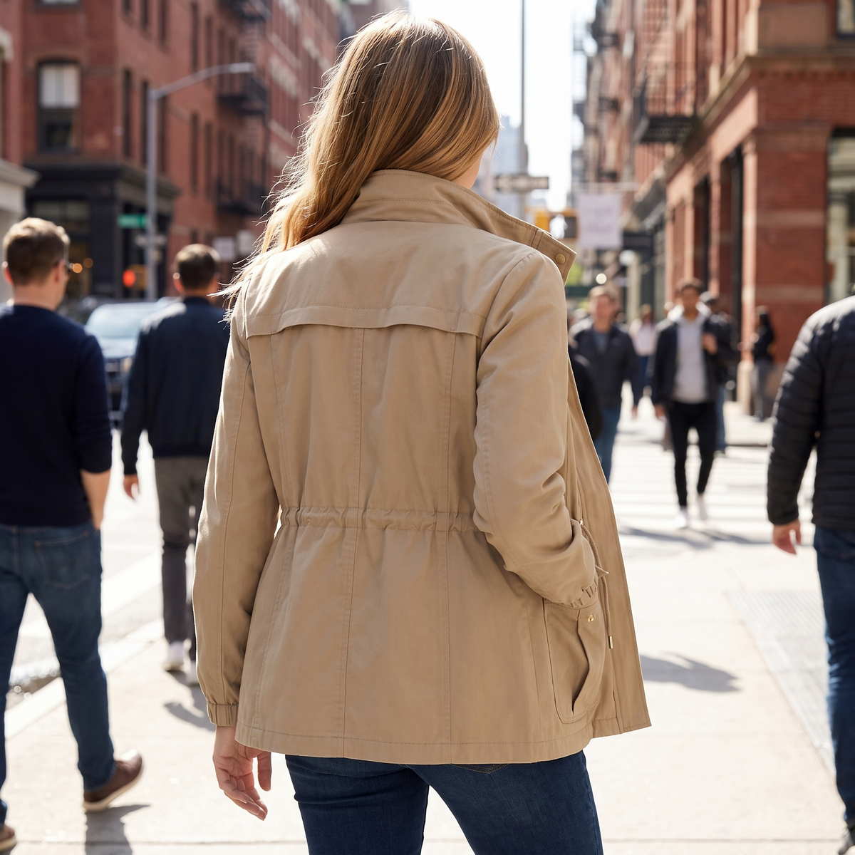 Harlow | Casual Utility Jacket with Drawstring Waist