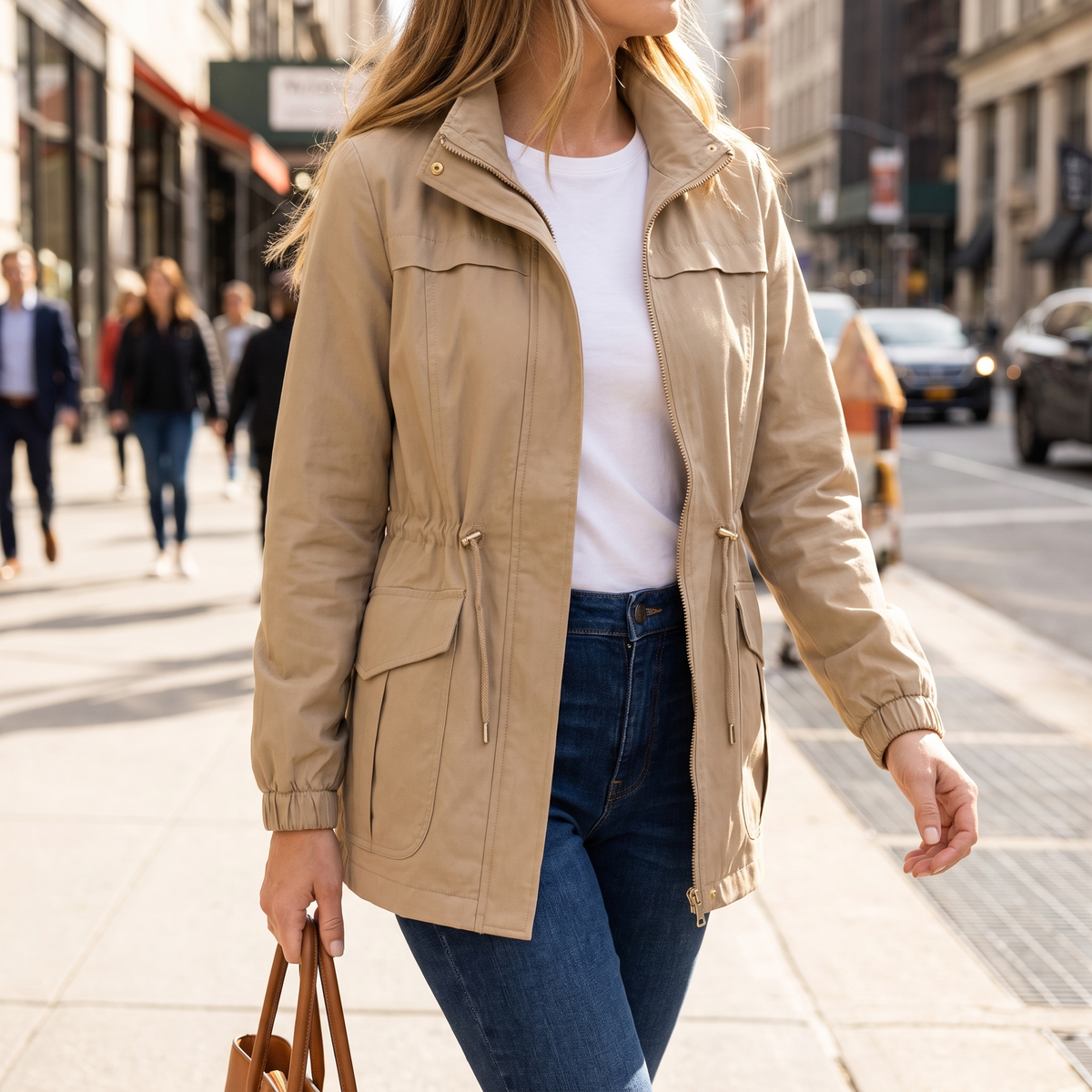 Harlow | Casual Utility Jacket with Drawstring Waist
