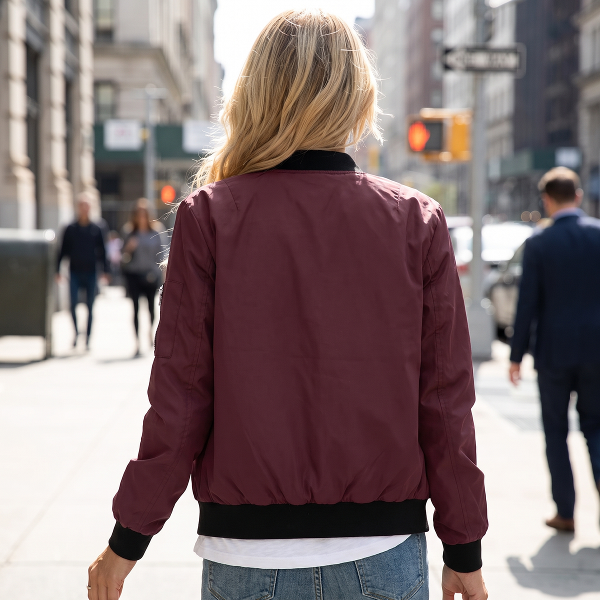 Sabine | Classic Ribbed Bomber Jacket for Everyday Layering