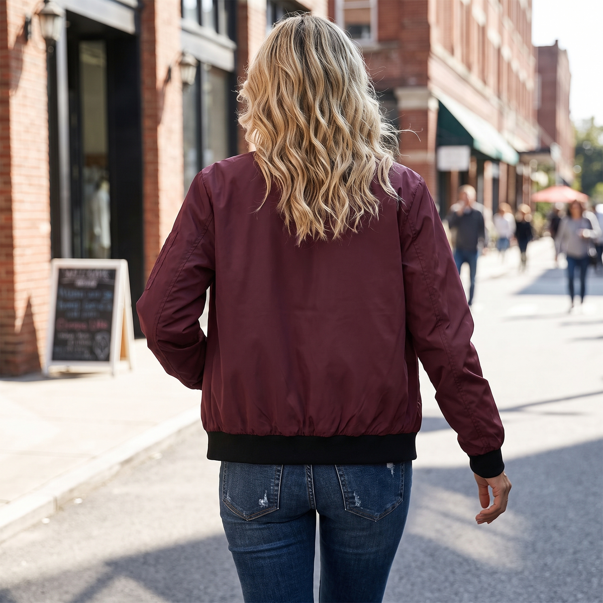 Sabine | Classic Ribbed Bomber Jacket for Everyday Layering